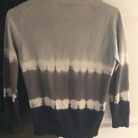 Super soft silk cotton mix ombré sequined v neck cardigan. - Picture 9 of 11